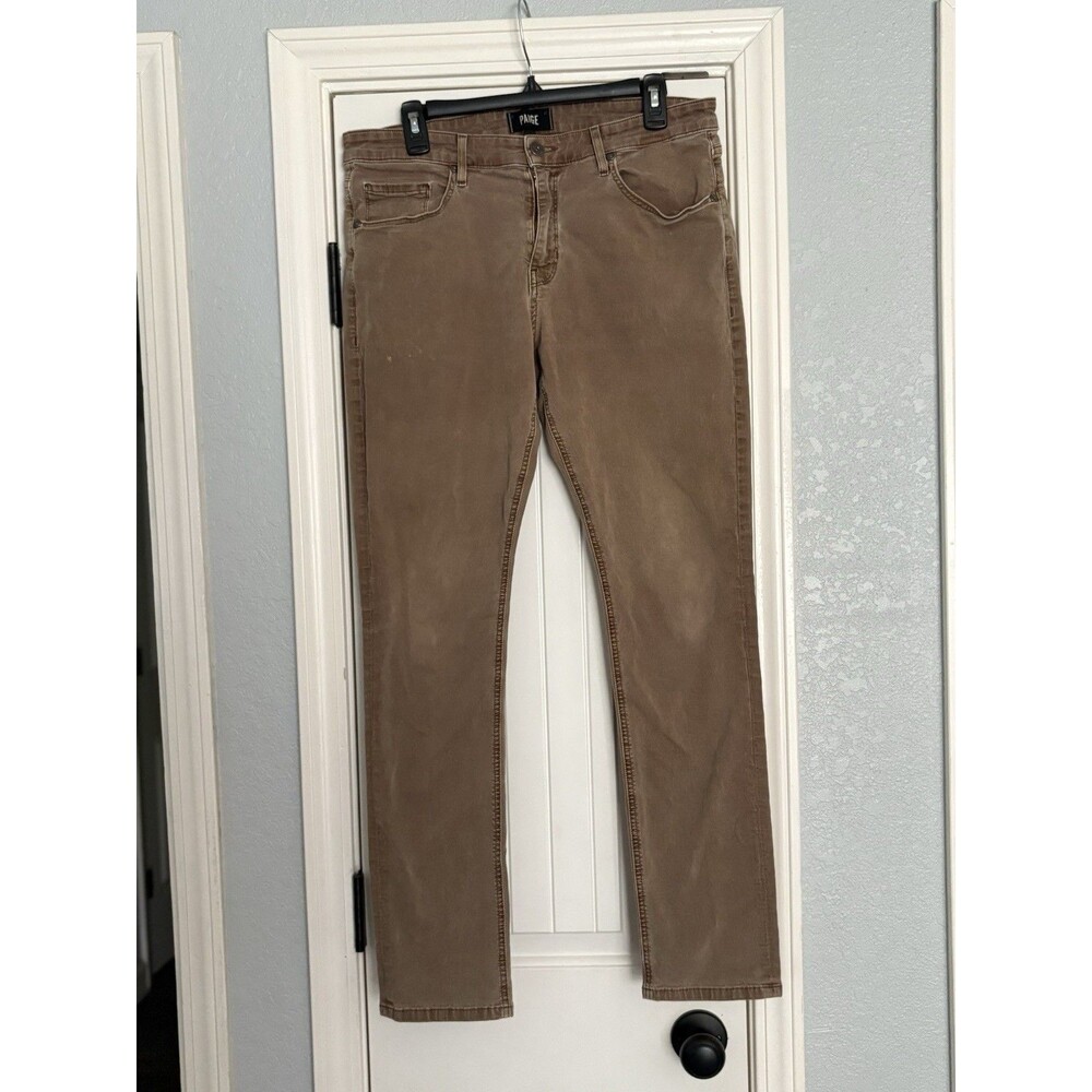 Paige Denim Pants Womens Size 34 Dark Khaki Ultra‎ Skinny Neutral Lennox Casual